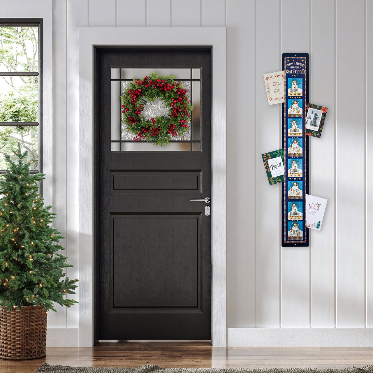 CC Christmas Decor Snow Friends Christmas Card Wall Holders - 42" - Set of 4